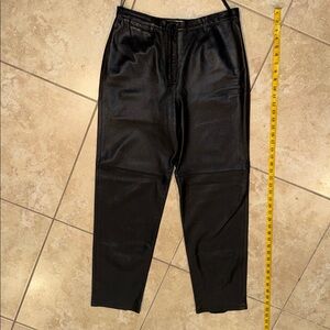 Doncaster Shiny Black Leather Trousers